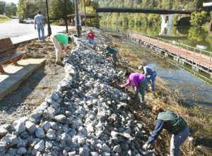 Morgantown North Rotary Club makes changes to riverbank